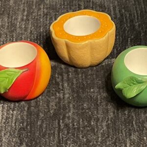 Ceramic fruit set of 4 tea light candle holders from  Party Lite